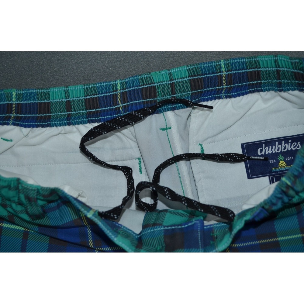 Chubbies Everywear Pants Mens L Plaid Drawstring Elastic Waist Chino Stretch - Picture 3 of 10